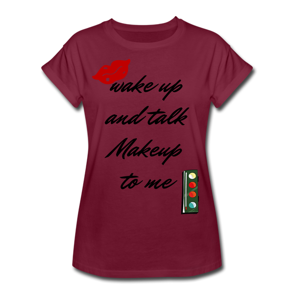Women's T-Shirt wake up - burgundy