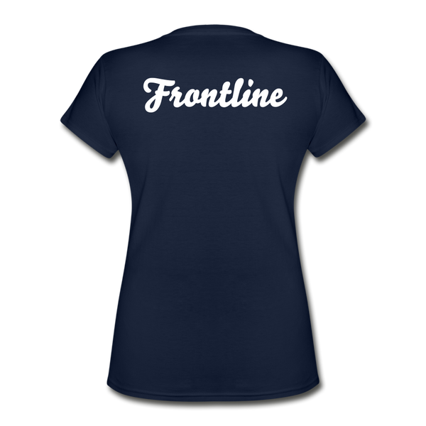 Women's V-Neck T-Shirt nurse - navy