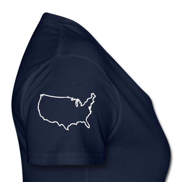 Women's V-Neck T-Shirt nurse - navy
